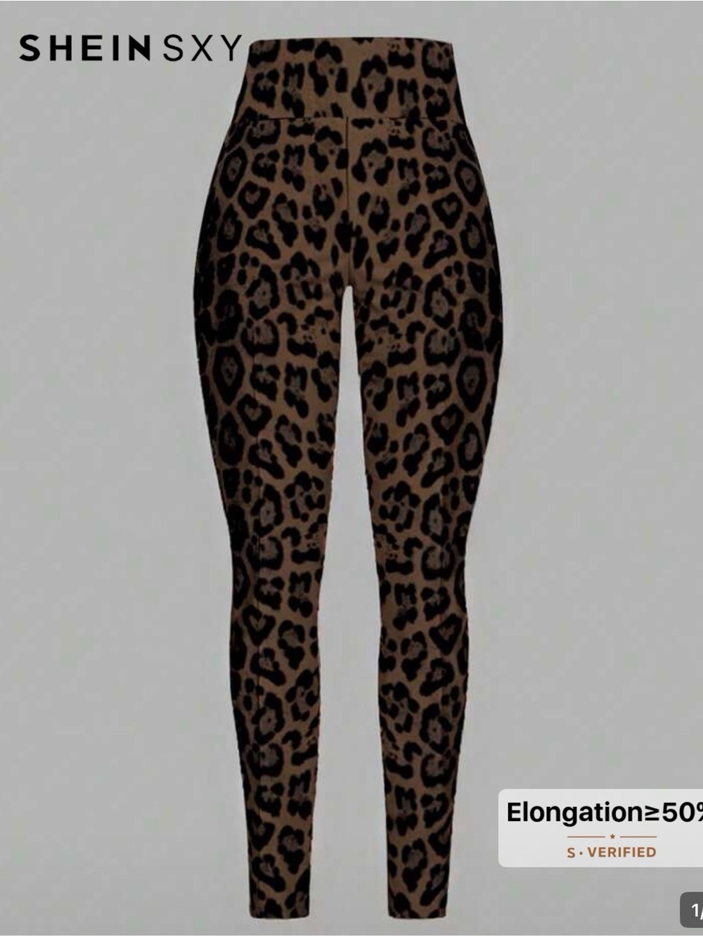 SHEIN Brown Leopard Print High-Waist Leggings